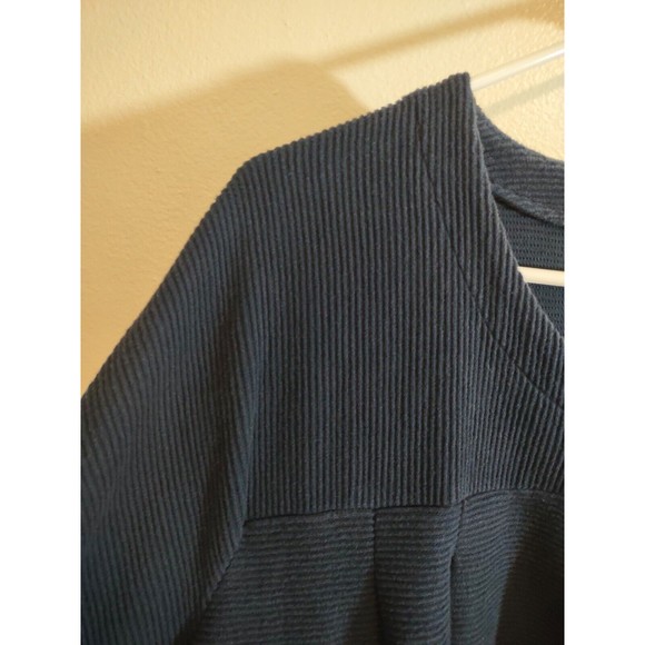 Saturday Sunday XL Women's Peplum Button Sweater Blue Textured Boho Anthro - Picture 4 of 11